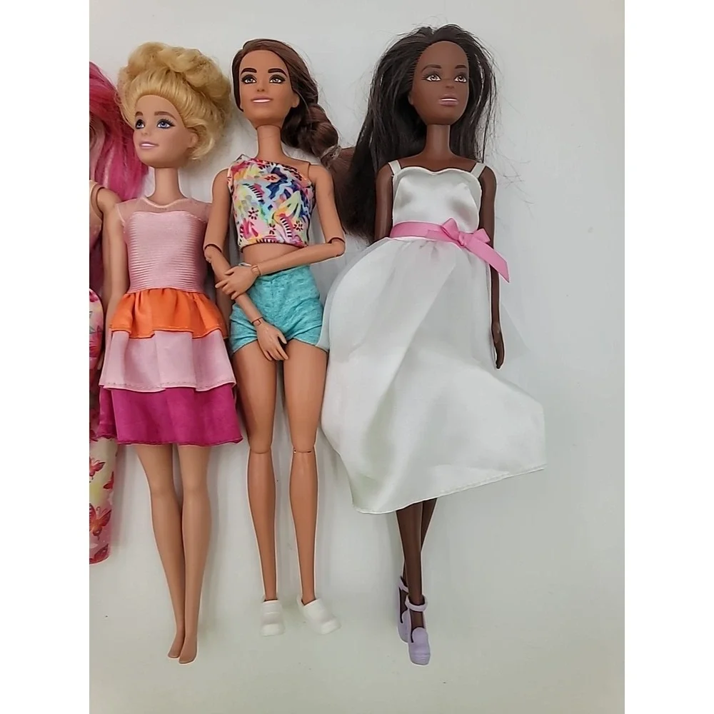 8 Various Barbie/other Fashion Doll Mixed Lot 2013 Anna Ken Mermaid African Amer